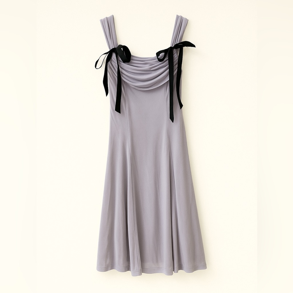 Forever 21 Lavender Dress with Black Bow Accents